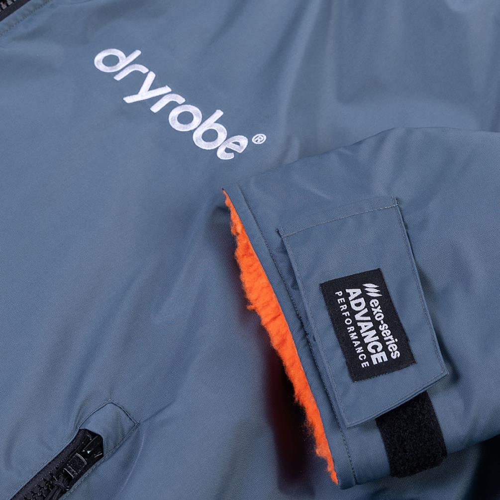 dryrobe Advance Long Sleeve Changing Robe - Dark Grey / Orange Extra Image 5